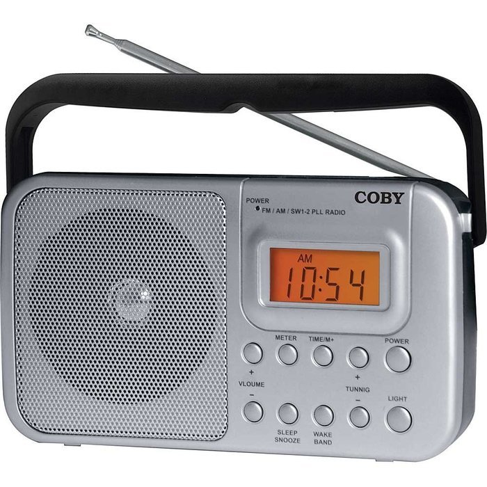 Coby All in One Compact Design Pocket Size Portable AM/FM Shortwave Radio with Built-in Speaker, Earphone Jack...