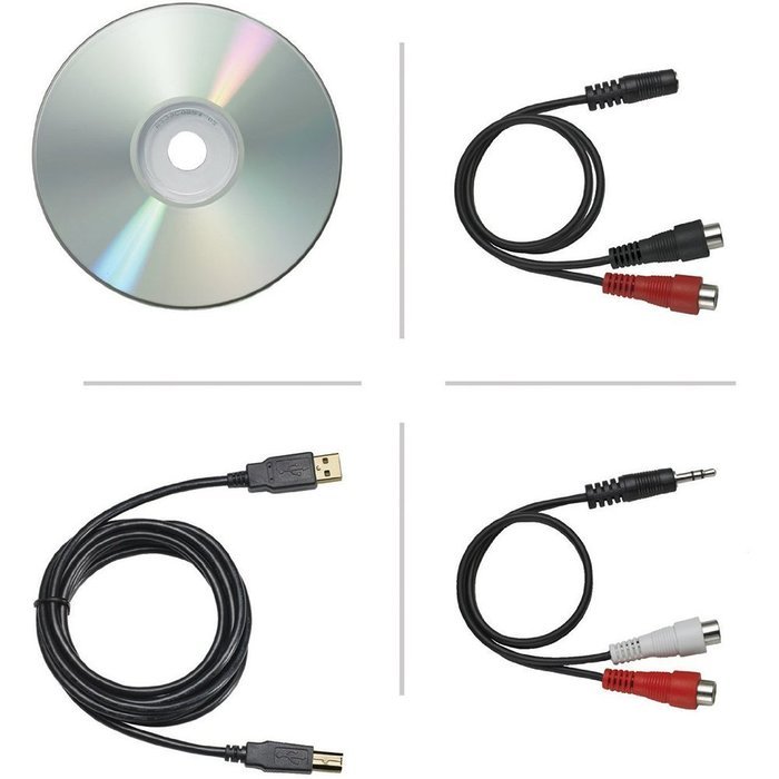 Audio-Technica AT-LP1240-USB Professional DJ Turntable With RCA Turntable Cleaning System