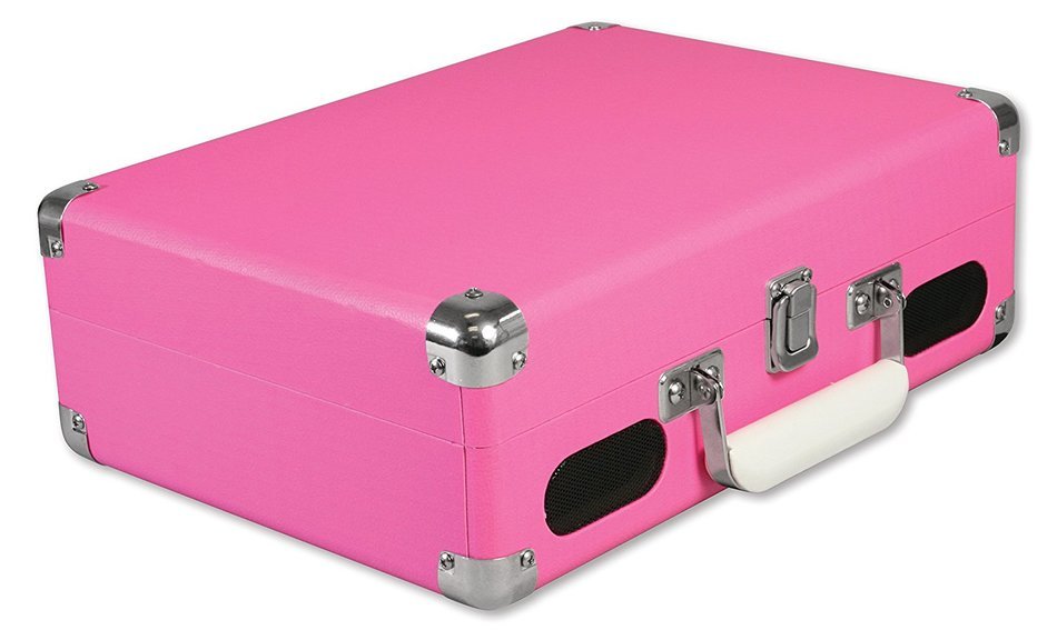 Vinyl Styl Groove Portable 3 Speed Turntable (Pink) N2