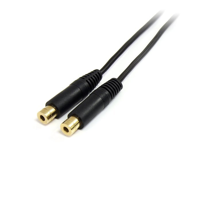 StarTech.com Black Slim Mini Jack Headphone Splitter Cable Adapter - 3.5mm Audio Mini Stereo Y Splitter - 3.5mm... N4