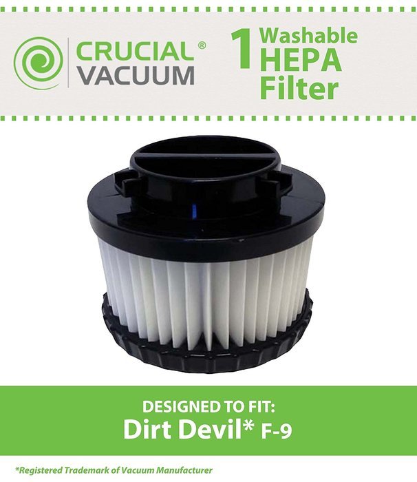 Dirt Devil F9 WASHABLE, REUSABLE Vacuum HEPA Filter; Compare With Dirt Devil Part #3DJ0360000, 2DJ0360000; Designed...