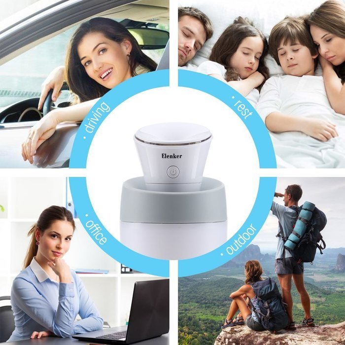 ELENKER Portable Cool Mist Water Humidifier with Auto Shut-off, USB Cabel( Blue ) N9