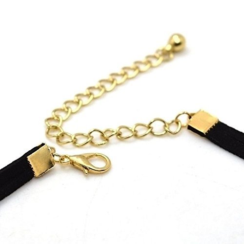 90's Black Velvet Choker Necklace Goth Gothic Retro Triangle Pendant Jewelry New N4