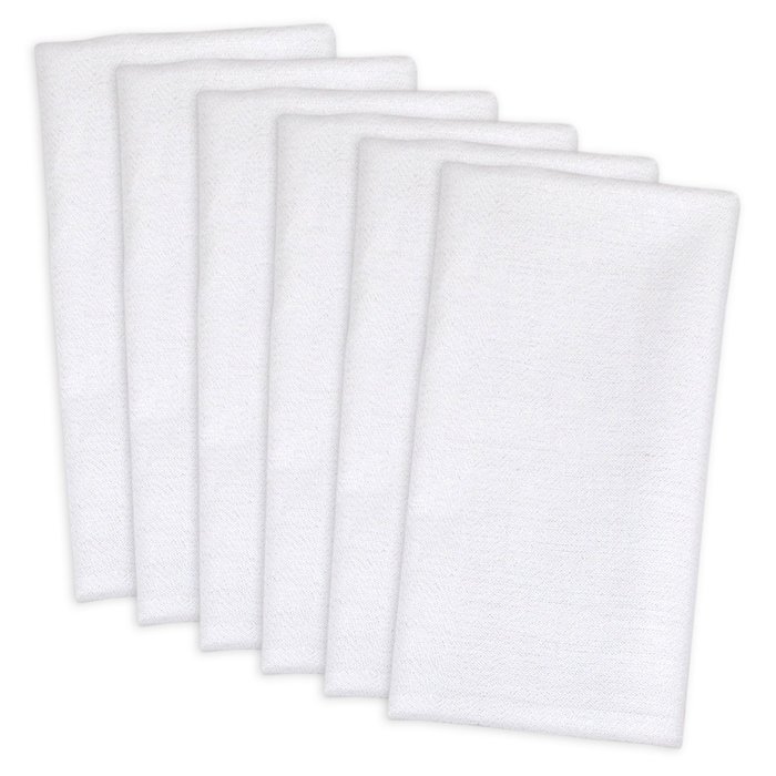 DII 100% Cotton, Oversized, Glittering, 20x 20" Napkin, Set of 6, Cream Sparke N3