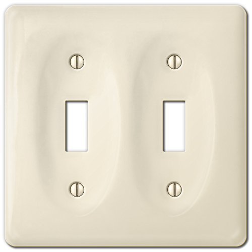 Amerelle 3020TTBT Allena Biscuit Ceramic 1 Toggle Wallplate by Amerelle