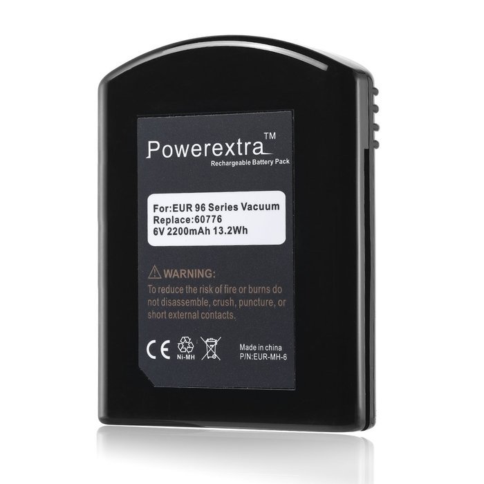 Powerextra 2 Pack 2200mAh Eureka Replacement Battery 60776/68112/39150 for Eureka 96 Series Vacuums N3