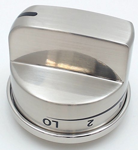LG Electronics EBZ37189611 Gas Range Burner Control Knob, Stainless Steel by Geneva - LG parts - APA
