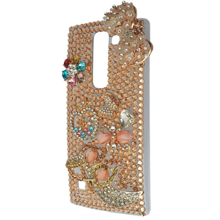 Spritech(TM) Bling Clear Phone Case For LG spirit h440 C70/LG Escape 2/LG Logos/LG Spirit 4G LTE,3D Handmade Silver... N51