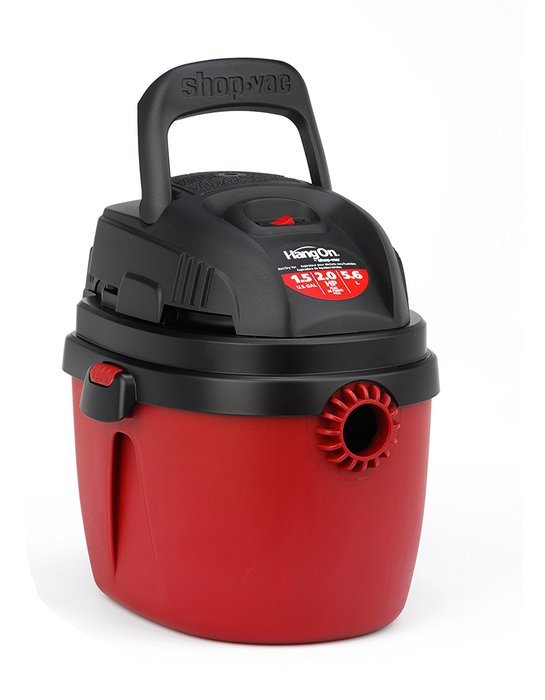 Shop-Vac 2030100 1.5-Gallon 2.0 Peak HP Wet Dry Vacuum, Small, Red/Black N5