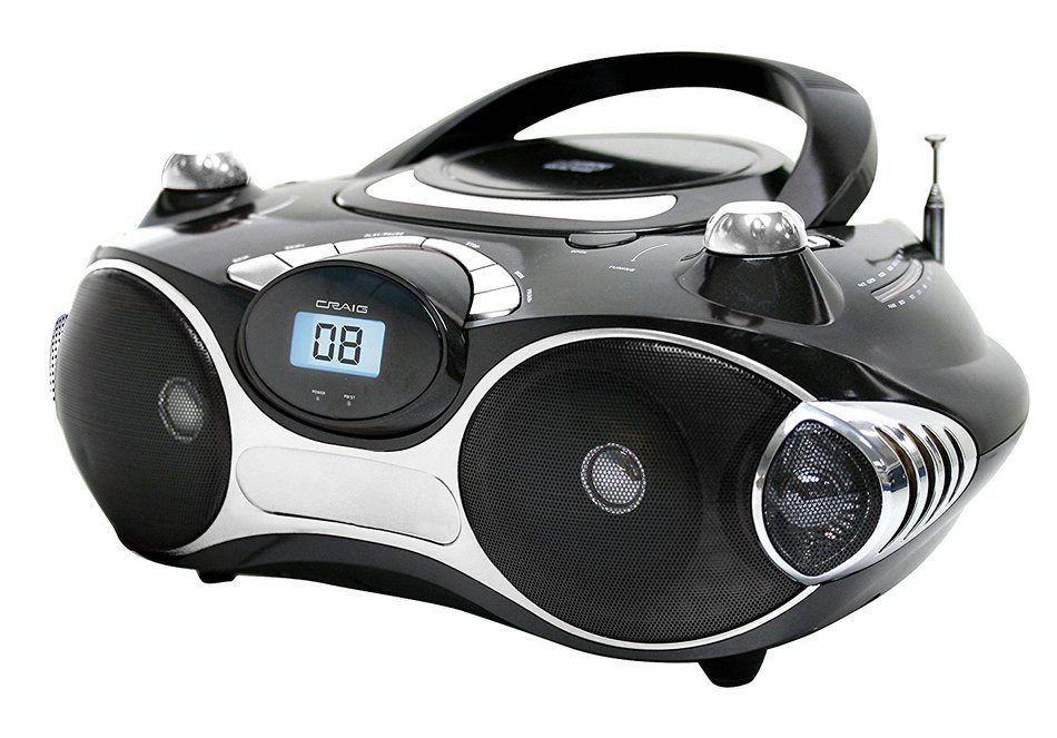 Craig Electronics CD6961BT CD Boombox with AM/FM Stereo Radio and Bluetooth Wireless Technology