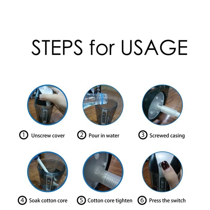 Air Humidifier essential Oil DiffuserMini Ultrasonic Car Cool Mist Air Purifier 300ML USB Home & Office Oil Aroma... N8