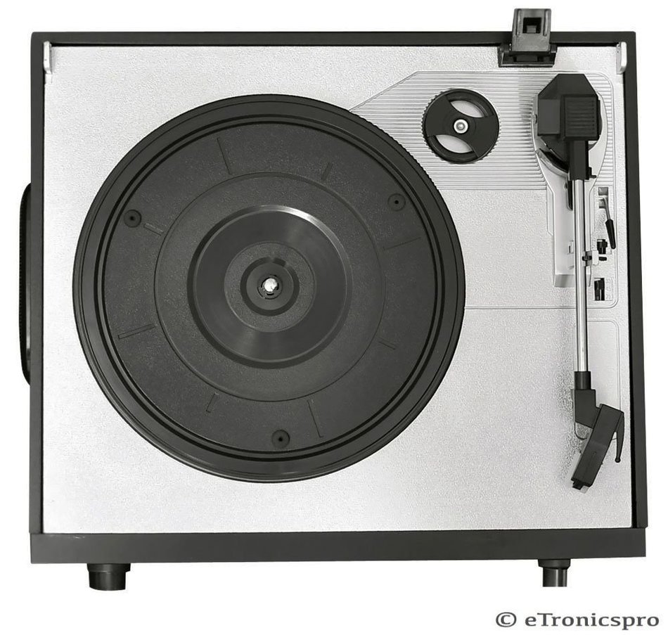 S&S Pyle 3-speed Turntable Record Player Vinyl Usb Sd Mp3 ENCODING Am/fm Radio New N4