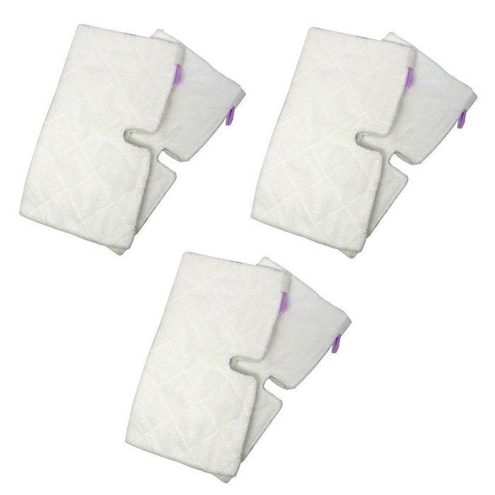 6 Pack Shark Euro Pro Pocket Steam Mop Compatible Replacement Pocket Pads Europro Microfiber S3501 S3601 S3901