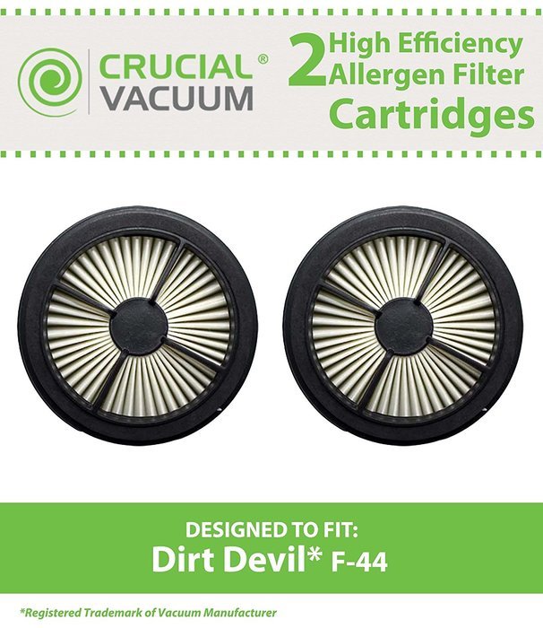 2 Dirt Devil F44 Allergen Pre-Motor Filters (With Foam) Designed To Fit Dirt Devil Quick Lite Models UD20015 UD20020... N3
