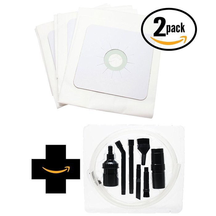 6 Replacement 391 Central Vacuum Bags with 1 Micro Vacuum Attachment Kit for NuTone, Beam, Electrolux - Compatible...