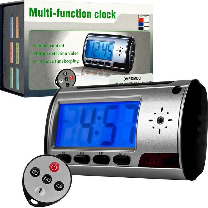 Spy Digital Alarm Clock DVR with Motion Detector w/ 4GB (72-5980) -