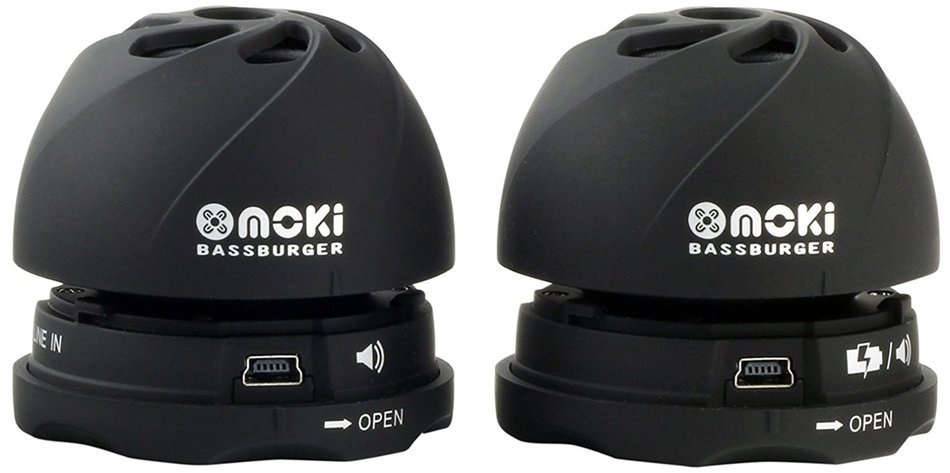 Moki Double BassBurger Portable Speaker Set (Black)