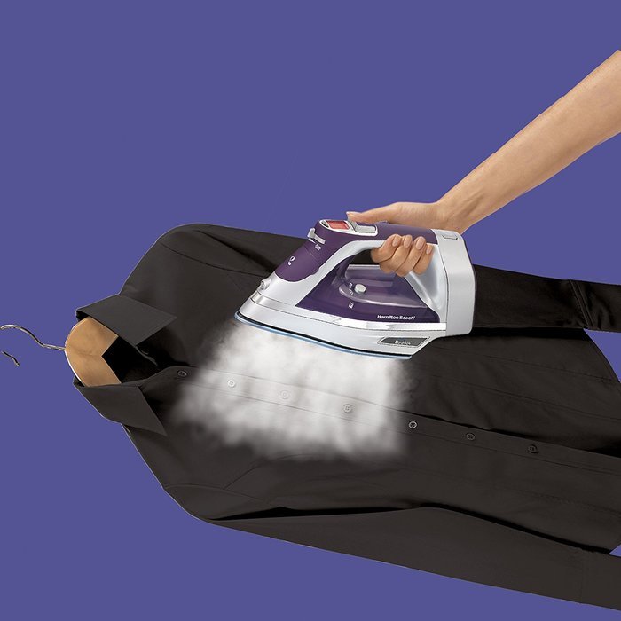 Hamilton Beach Durathon Digital Retractable Cord Iron, Purple N5