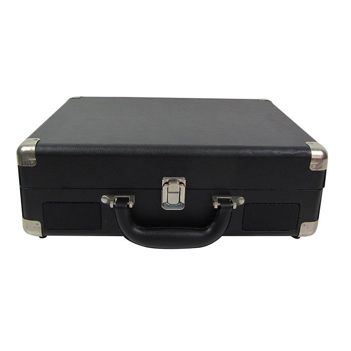 Keni Portable Turntable Suitcase USB Record Player, with Software for Ripping & Editing Audio,Black N4
