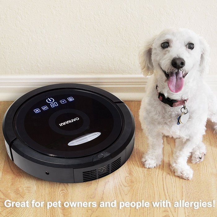 Infinuvo CleanMate QQ6 Robotic Vacuum Cleaner with HEPA Filter N11