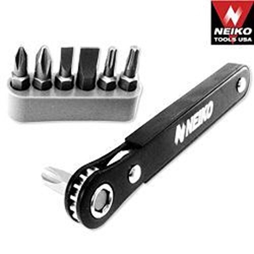 Mini Right Angle Angled Offset Hand Ratchet Screwdriver Ratcheting Driver Tool by Neiko