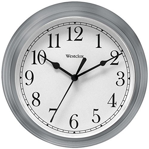 New WESTCLOX 46984A 9" Decorative Wall Clock (Gray)