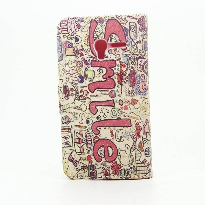 Alcatel One Touch Pop 3 Case,ikasus Colorful Painted Premium PU Leather Fold Wallet Pouch Case Flip Stand Credit... N18