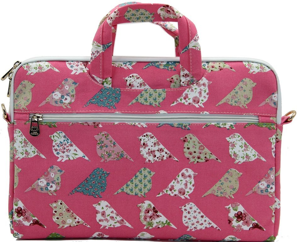 Canvaslove Black Easter Egg Patten Canvas Laptop Shoulder Bag 11 Inch 12 Inch 13 Inch Laptop Messenger Bag 13.3... N22