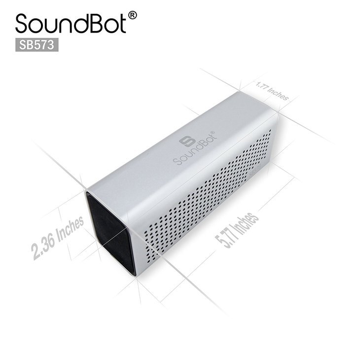 SoundBot SB573 Bluetooth Wireless Speaker for 6hrs Music Streaming & 10hrs Hands-Free Calling w/ Premium Aluminum... N5
