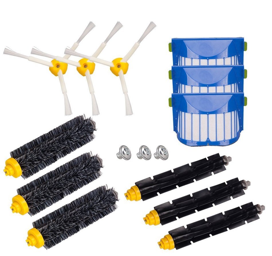 I-clean Replacement Roomba Vacuum Cleaning Accessories for Roomba 770, 780, 650, 790, Bristle & Flexible Beater...