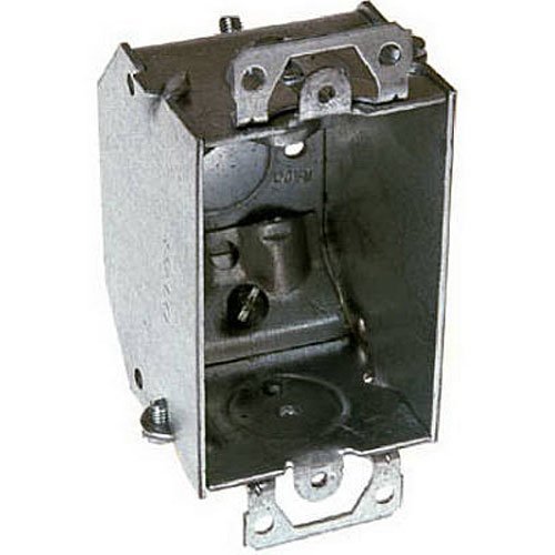 Hubbell-Raco 471 2-1/4-Inch Deep Switch Electrical Box with Beveled Corners, Welded with Plaster Ears and (4)...