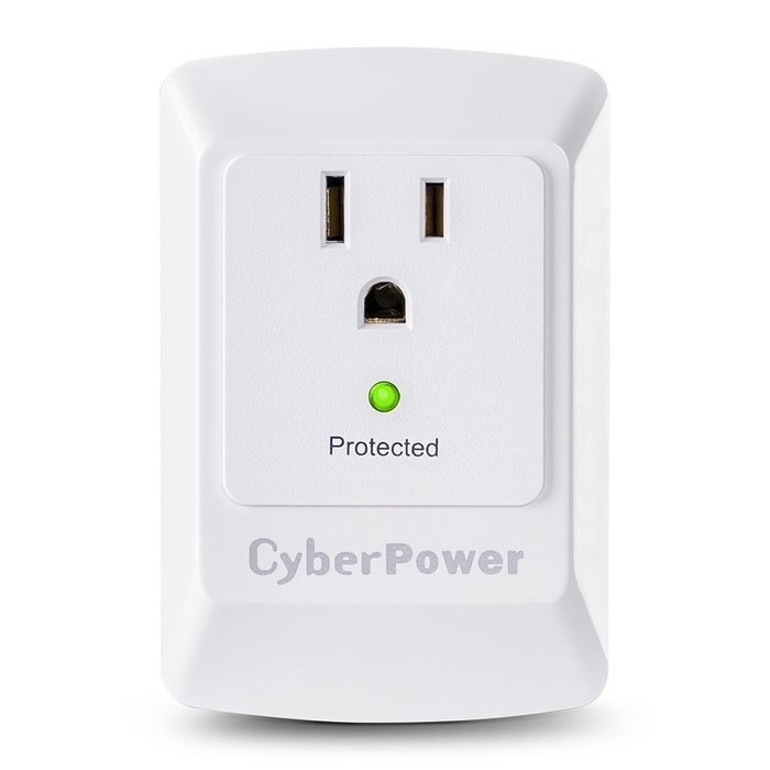 CyberPower CSB100W 900 Joules Essential Wall Tap with 1-Outlet Surge Suppressor N6