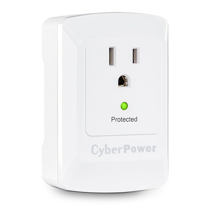 CyberPower CSB100W 900 Joules Essential Wall Tap with 1-Outlet Surge Suppressor N7