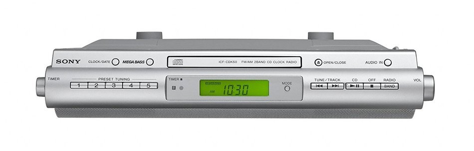 Sony ICFCDK50 Under Cabinet Kitchen CD Clock Radio