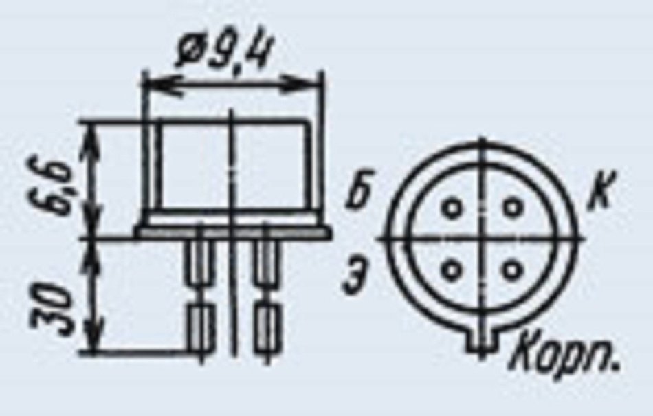 Transistor Silicon KT325B (2T325B) analogue 2N2616, 2N2708 USSR 2 pcs