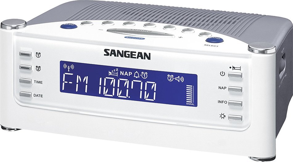 Sangean RCR-22 AM/FM Atomic Clock Radio (White) N2