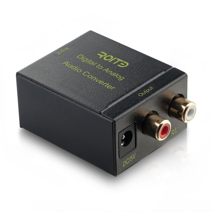 Digital to Analog Audio Converter with Fiber Toslink Cable and Power Adapter Supports PCM / LPCM Output Coax and... N4