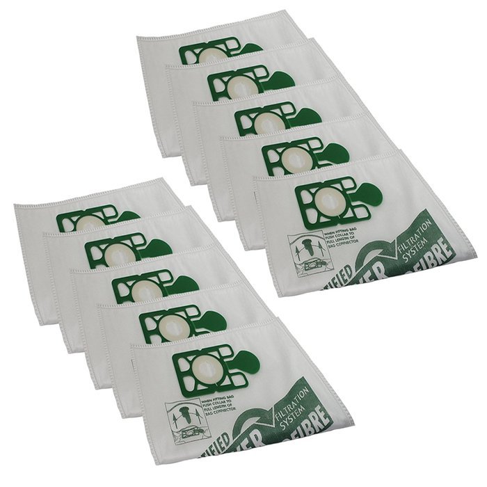 10 Pack of Microfiber Vacuum Dust Bags Designed to Fit Numatic Henry Hetty Basil James N2