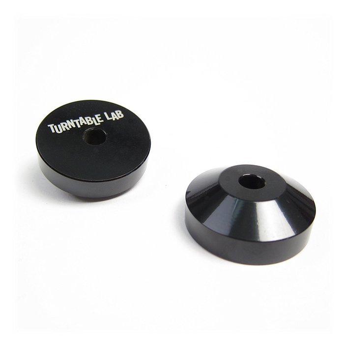 Turntable Lab: Stainless Steel 45 Adapter (PAIR) - Black