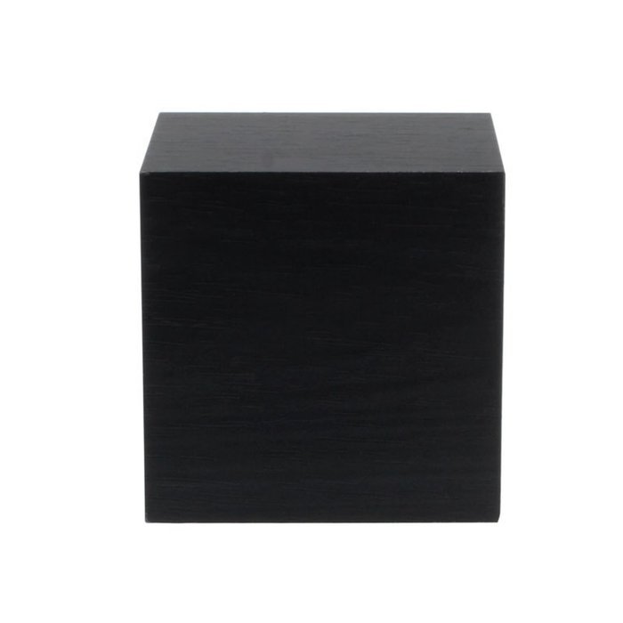Wensltd 1pc Digital LED Black Wooden Wood Desk Cube Alarm Clack N2