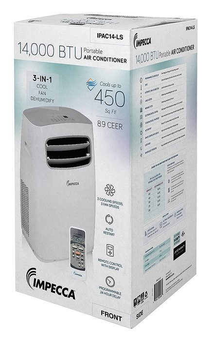 Impecca IPAH14-KS 14,000 BTU Heat & Cool Portable Air Conditioner with Electronic Controls N30