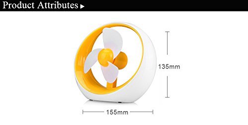 Fashion Round Simple USB Mini Fan Potable Battery Desktop Creative Colorful Fan With Three Leaves Cute Electric... N6