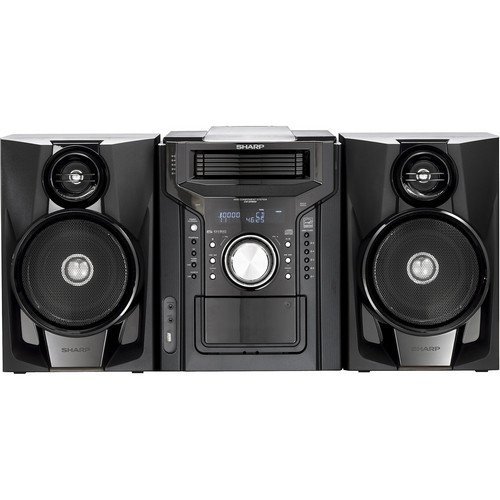 Sharp 240 Watts Mini Hi-Fi Audio Stereo Sound System With Ipod/iphone Dock, 5-Tray CD Player, Full Logic Cassette... N6