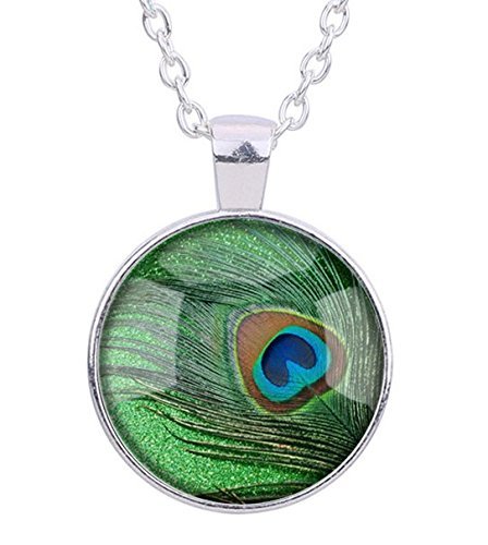 Frybrid Women Heart Leaf Key Peacock Pendant Sweater Chain Necklace N7