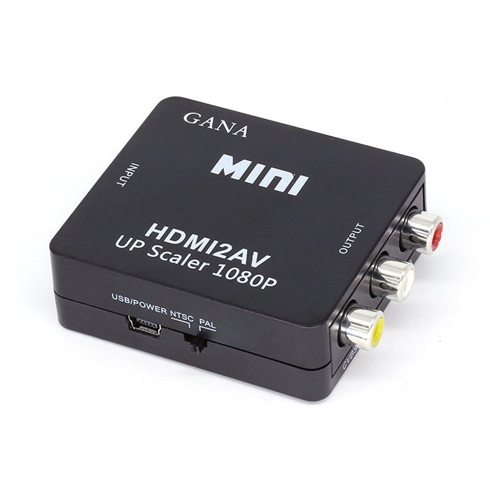 HDMI to AV,GANA 1080P HDMI to AV 3RCA CVBs Composite Video Audio Converter Adapter Supporting PAL/NTSC with USB...