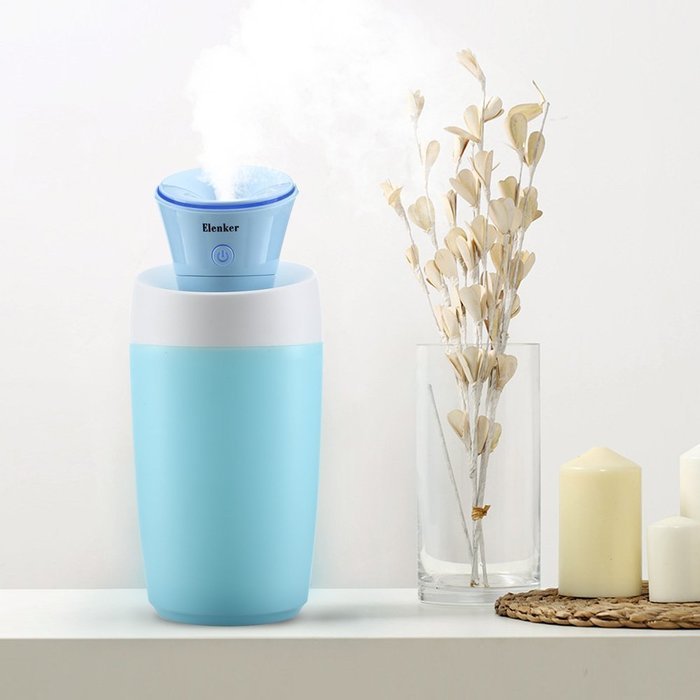 ELENKER Portable Cool Mist Water Humidifier with Auto Shut-off, USB Cabel( Blue ) N11