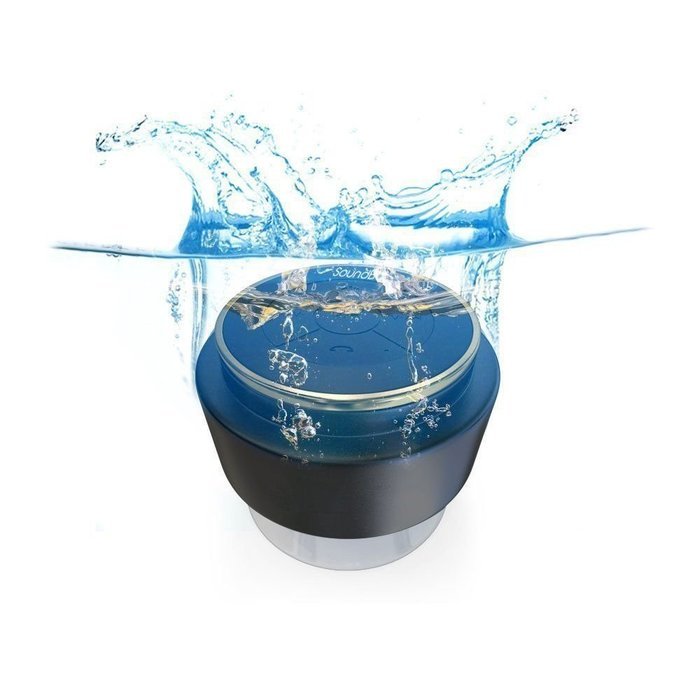 Waterproof FM Radio Bluetooth Wireless Shower Speaker BLU/BLK