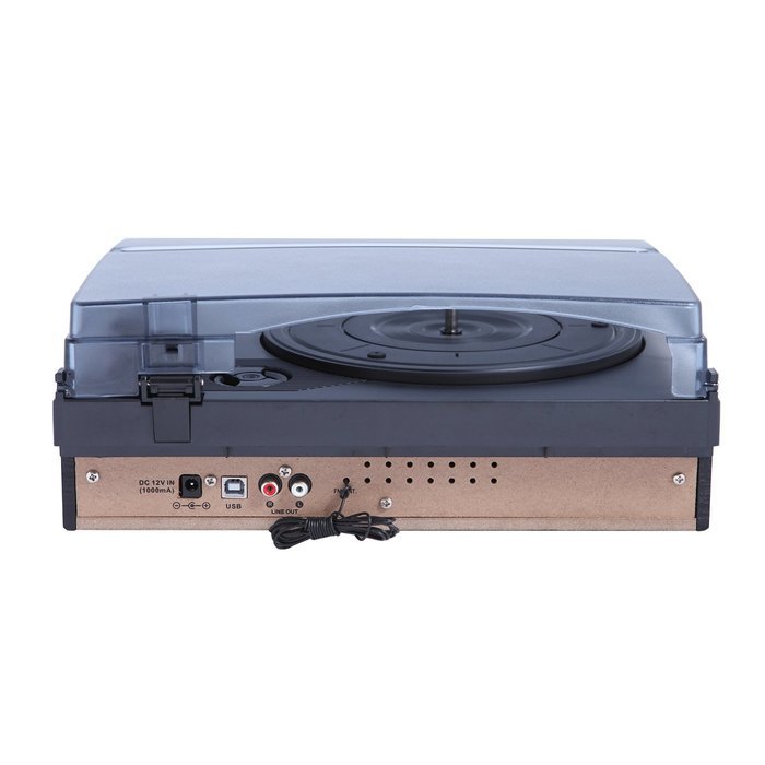 TechPlay ODC18-BS 3-Speed Turntable W/SD USB, MP3 Encoding System and AM/FM Stereo Radio & built-in speakers N3