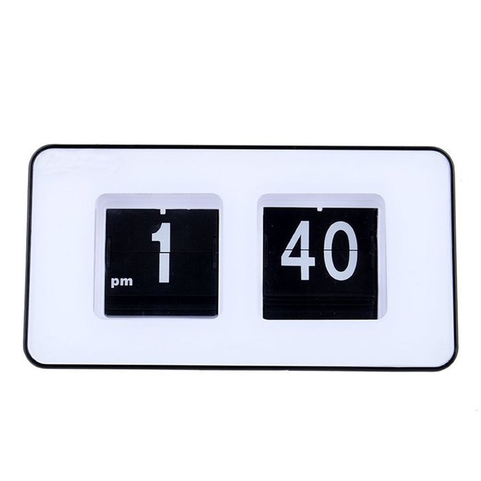 Erasky Modern Retro Auto Flip Clock Desk Table File Down Page Clock N2