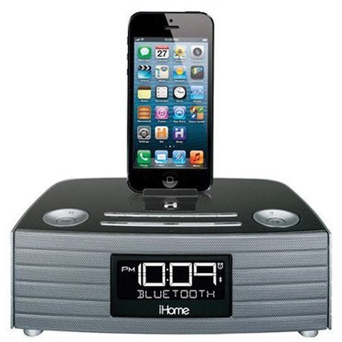 iHome Bluetooth Compact Stereo Dual Alarm Clock Radio with Large Easy to Read Backlit Display N9